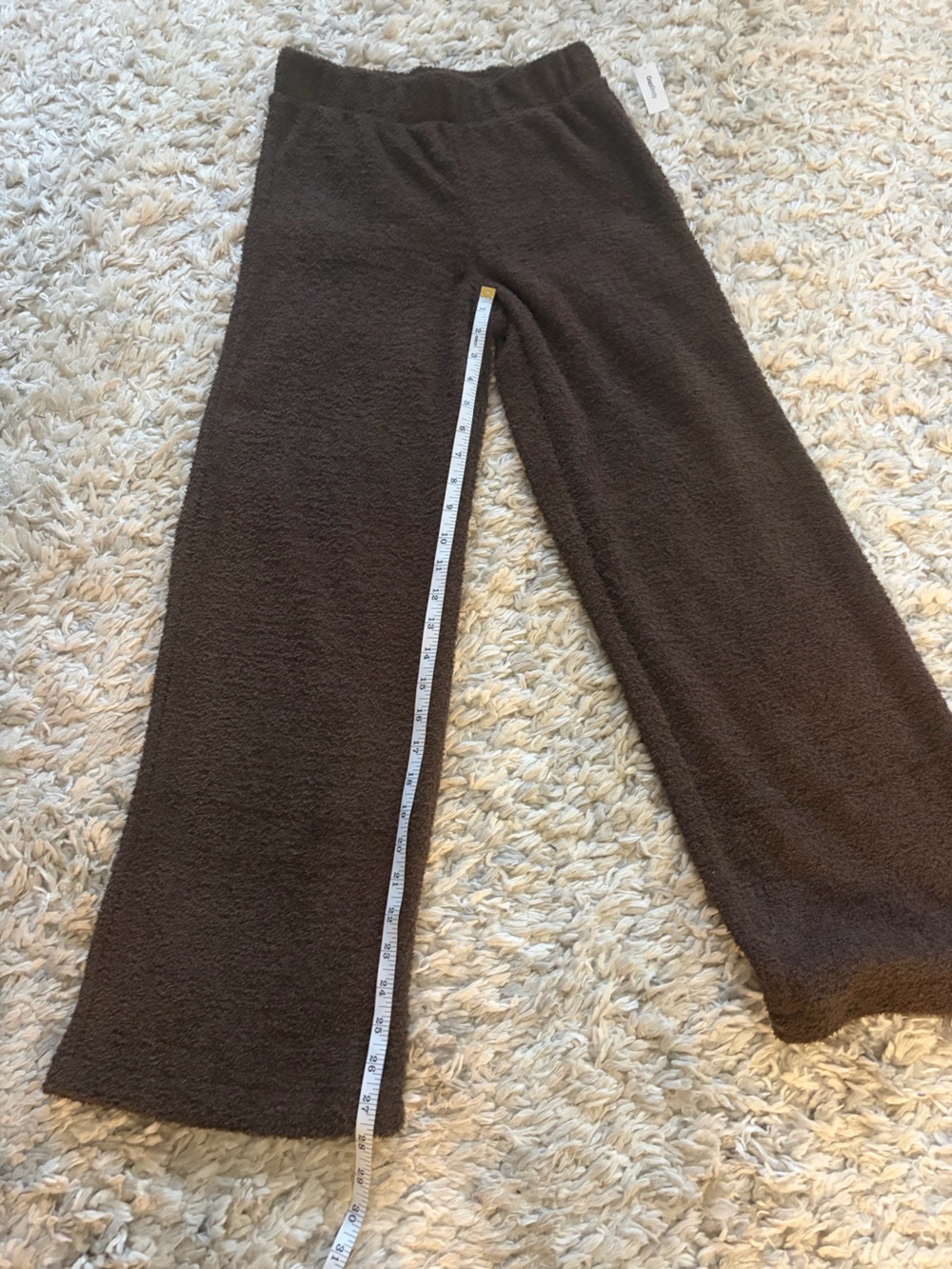 GAP Wide-Leg Fleece Lounge Pants in Chocolate Brown NWT - Picture 4 of 6